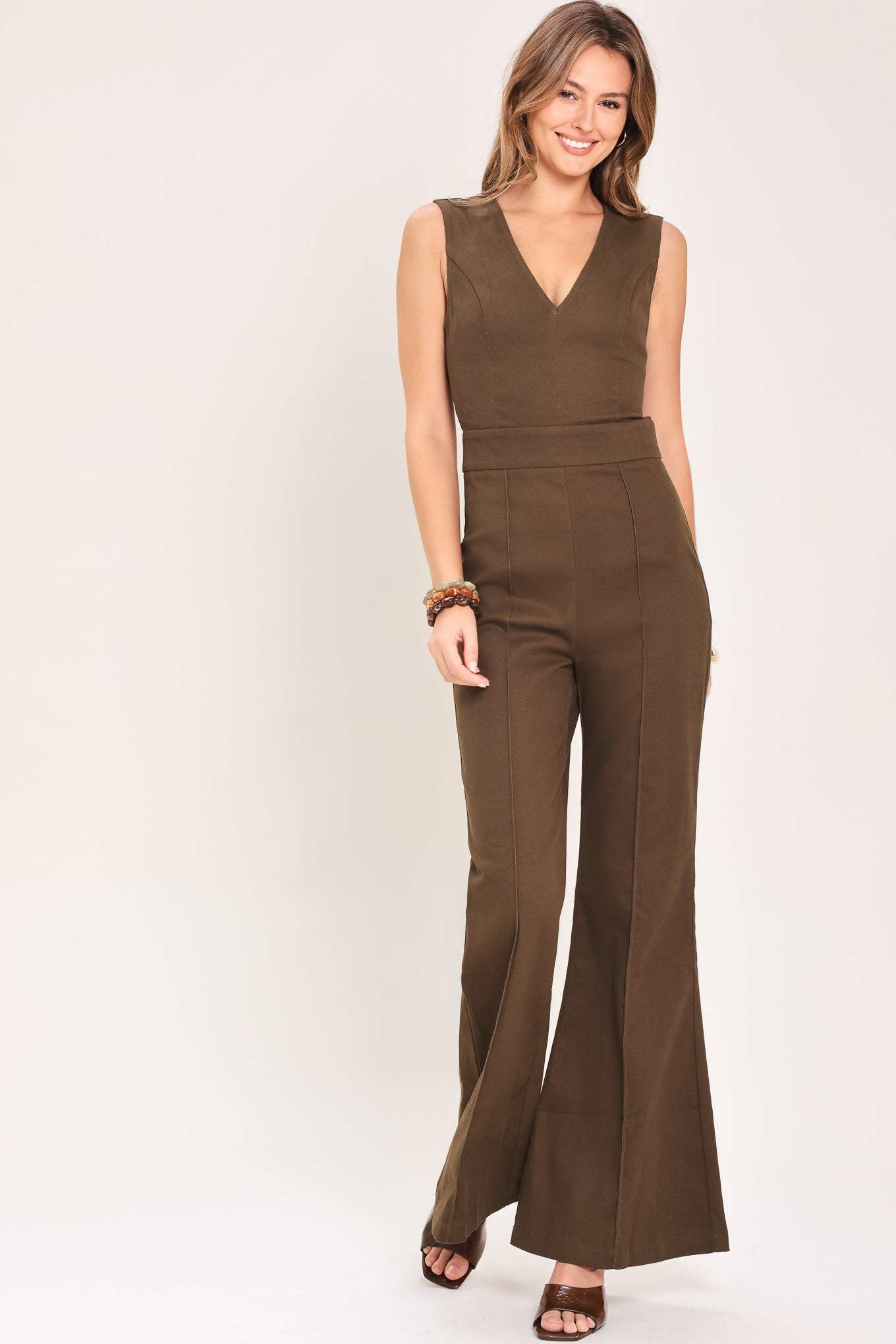 RICH ESPRESSO WOVEN JUMPSUIT