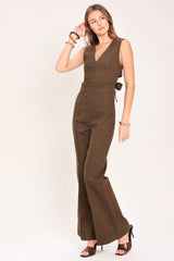 RICH ESPRESSO WOVEN JUMPSUIT