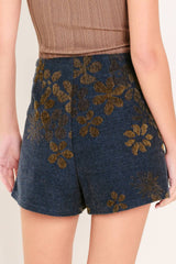 COPPER BLOSSOM WOVEN SKORT