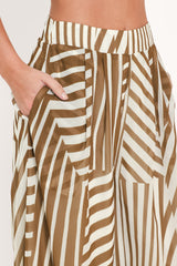 LATTE RIBBON RHAPSODY WOVEN WIDE LEG PANTS
