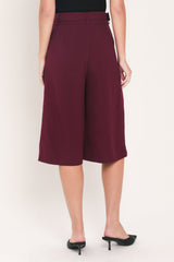 CITY CHIC BUCKLE BELTED CULOTTE PANTS