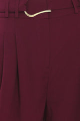 CITY CHIC BUCKLE BELTED CULOTTE PANTS