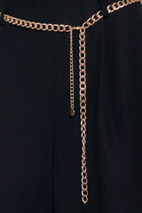 NIGHT OUT CHAIN BELTED CULOTTE PANTS