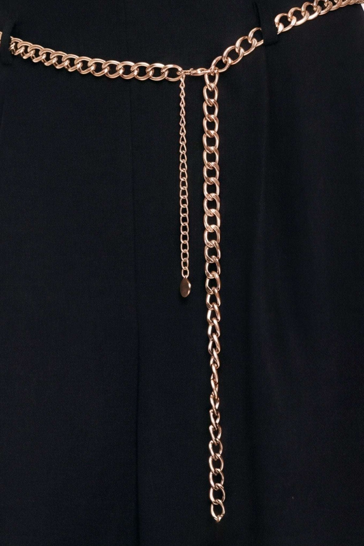 NIGHT OUT CHAIN BELTED CULOTTE PANTS