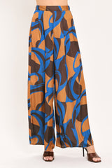 SIENNA WAVE STATEMENT WOVEN WIDE LEG PANTS - Flying Tomato - Flyclothing LLC
