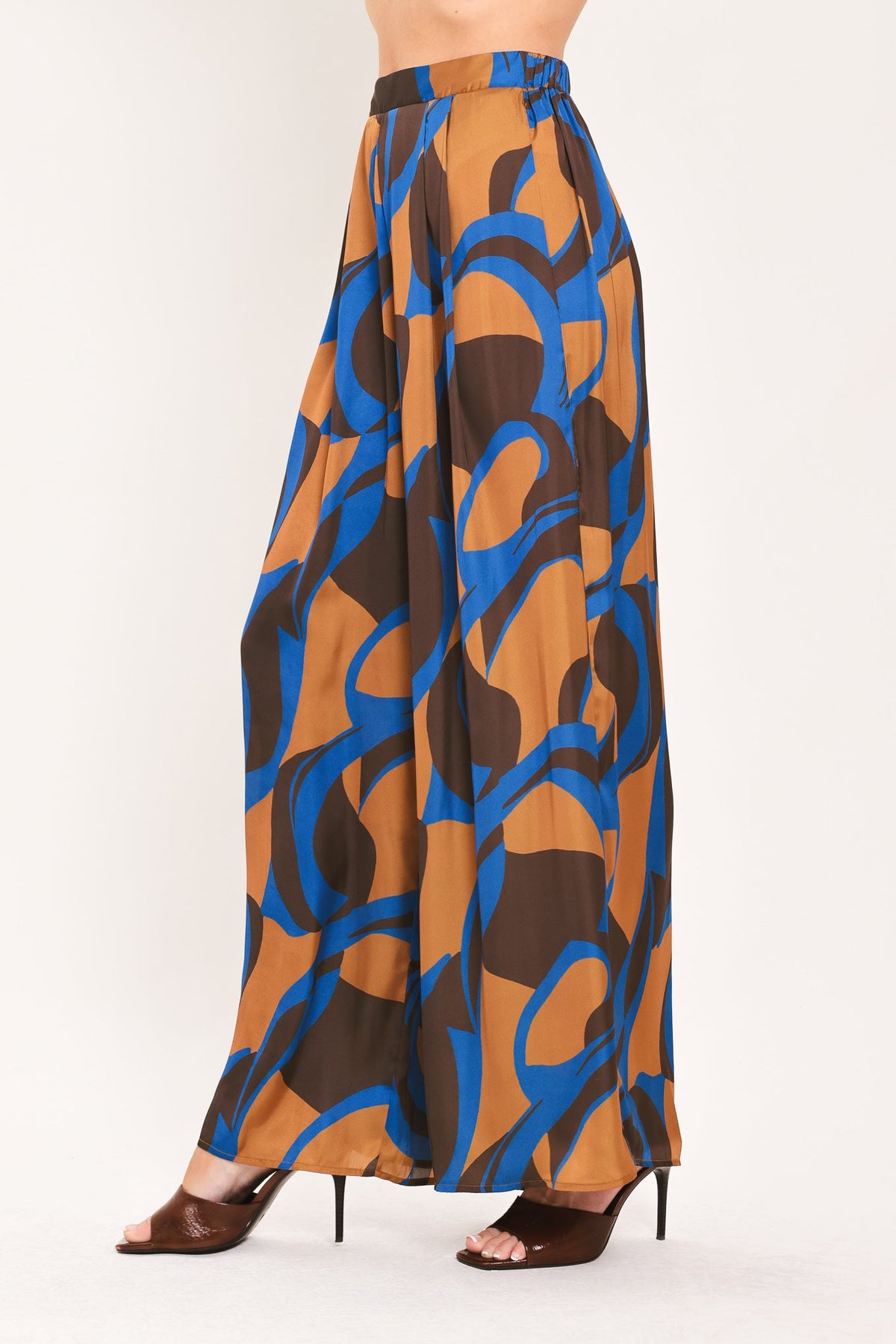 SIENNA WAVE STATEMENT WOVEN WIDE LEG PANTS - Flying Tomato - Flyclothing LLC