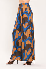 SIENNA WAVE STATEMENT WOVEN WIDE LEG PANTS - Flying Tomato - Flyclothing LLC