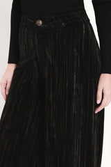 VELVET CURRENT BLACK TEXTURED WIDE-LEG PANTS - Flying Tomato - Flyclothing LLC
