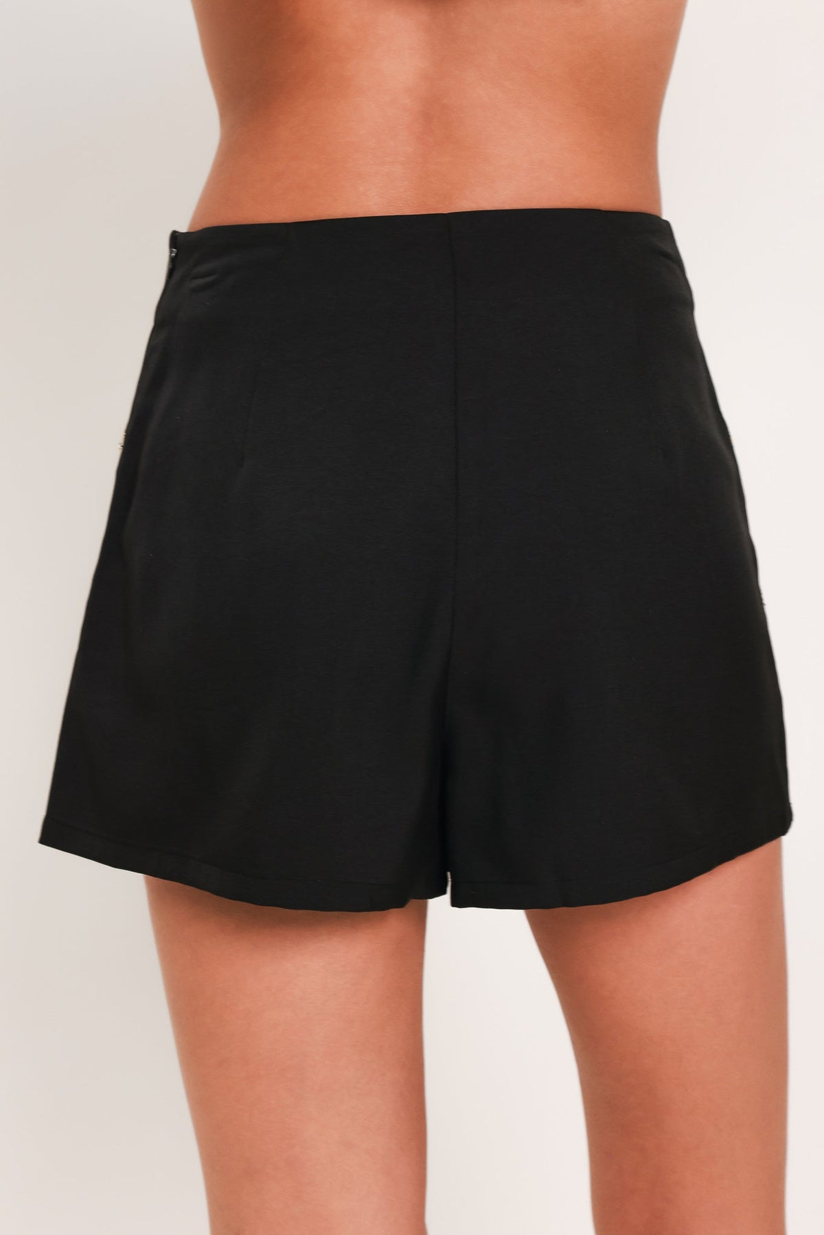 JEWELED NOIR BLACK EMBELLISHED SKORT - Flying Tomato - Flyclothing LLC