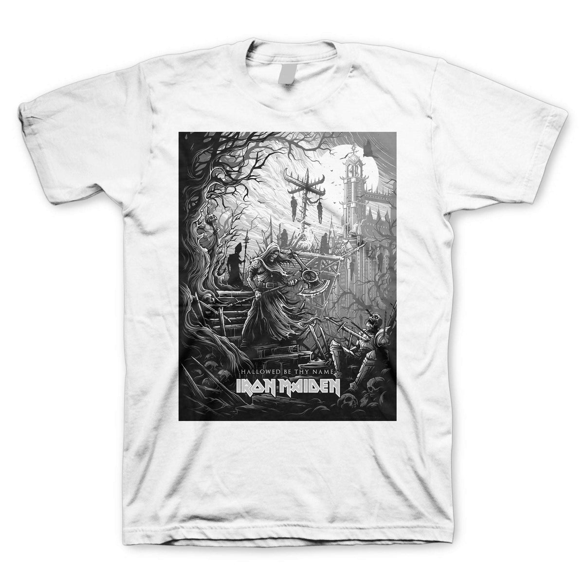 Iron Maiden Hallowed Be Thy Name B&W TShirt