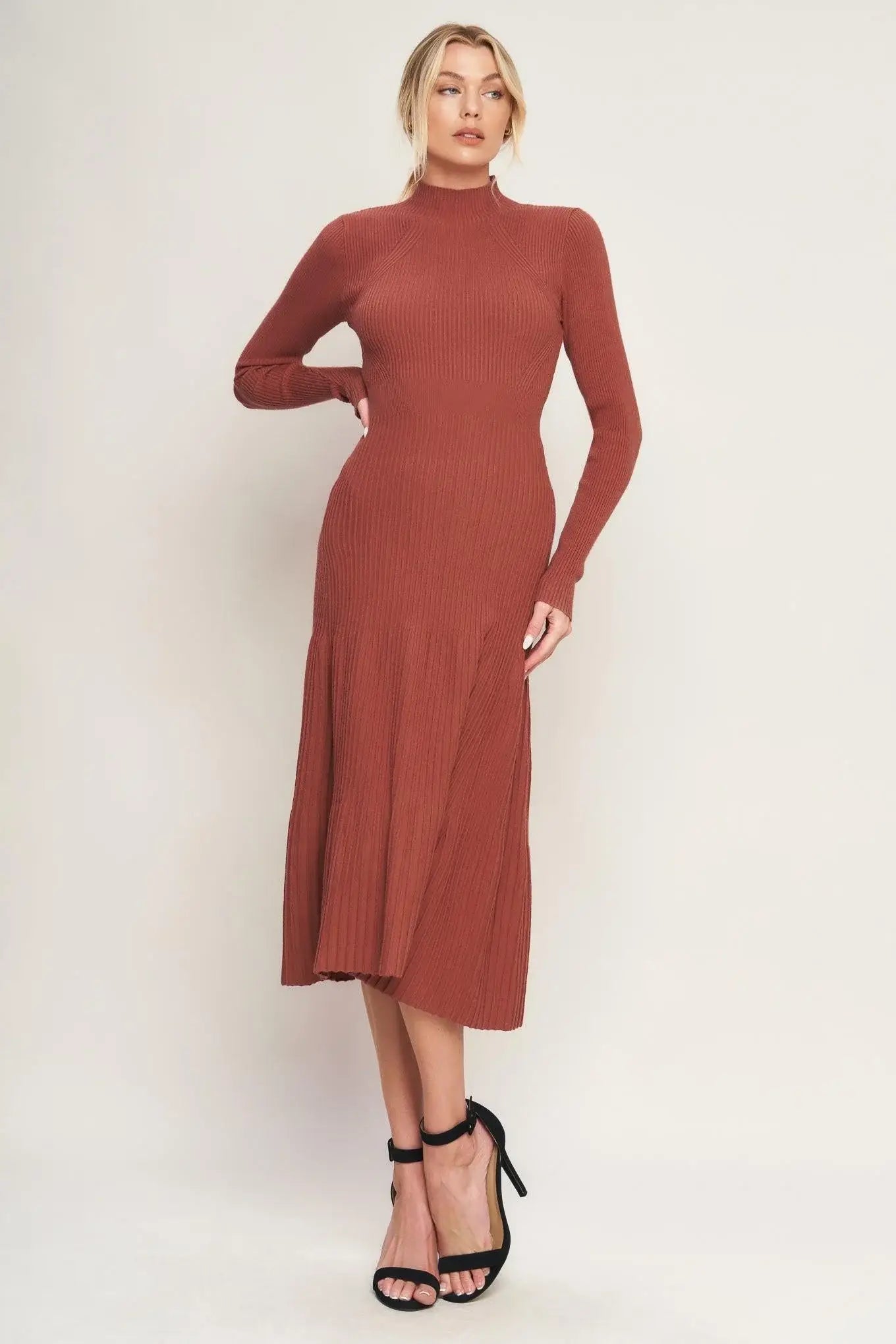 STOLEN KISSES SWEATER MIDI DRESS - Flying Tomato - Flyclothing LLC