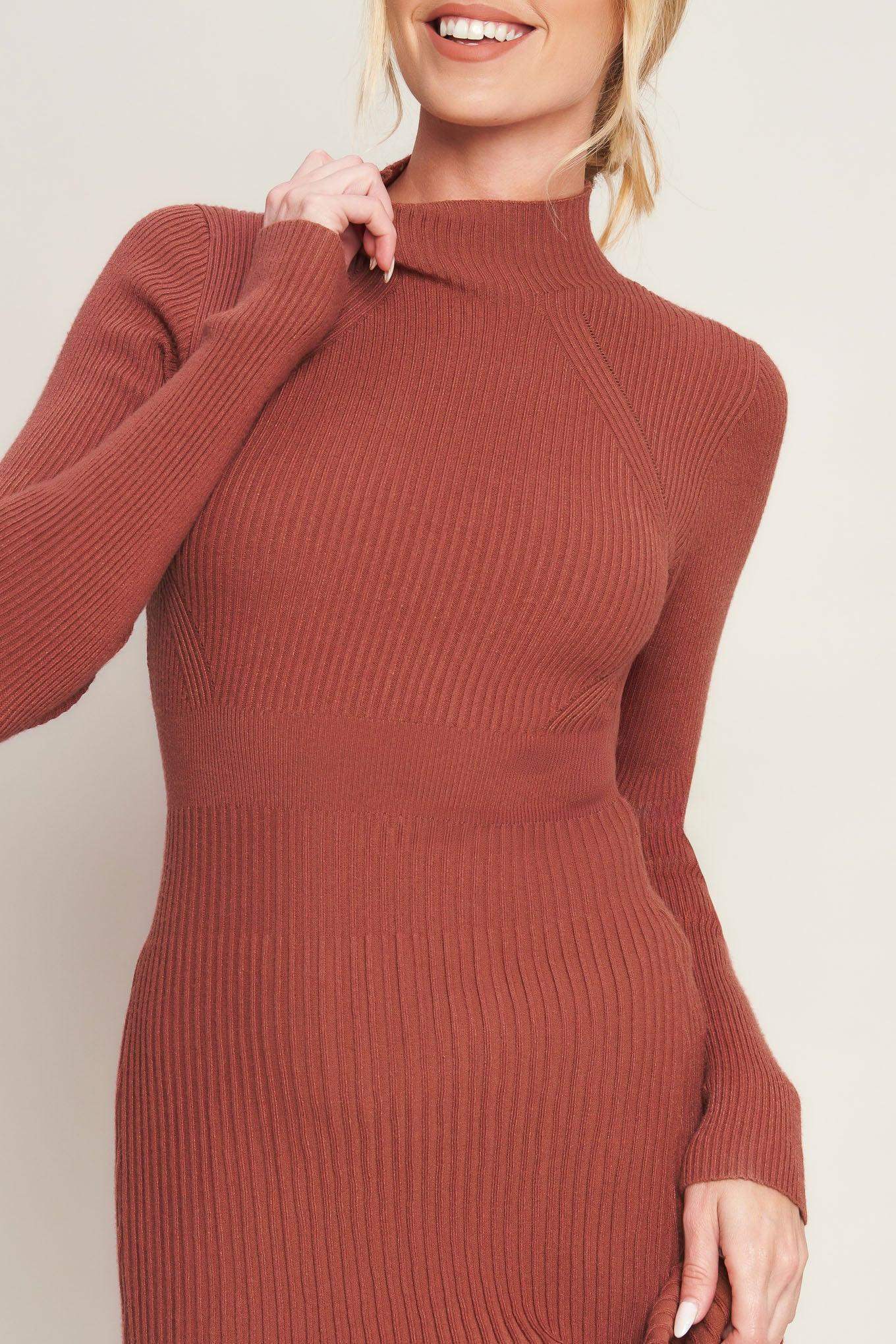 STOLEN KISSES SWEATER MIDI DRESS - Flying Tomato - Flyclothing LLC