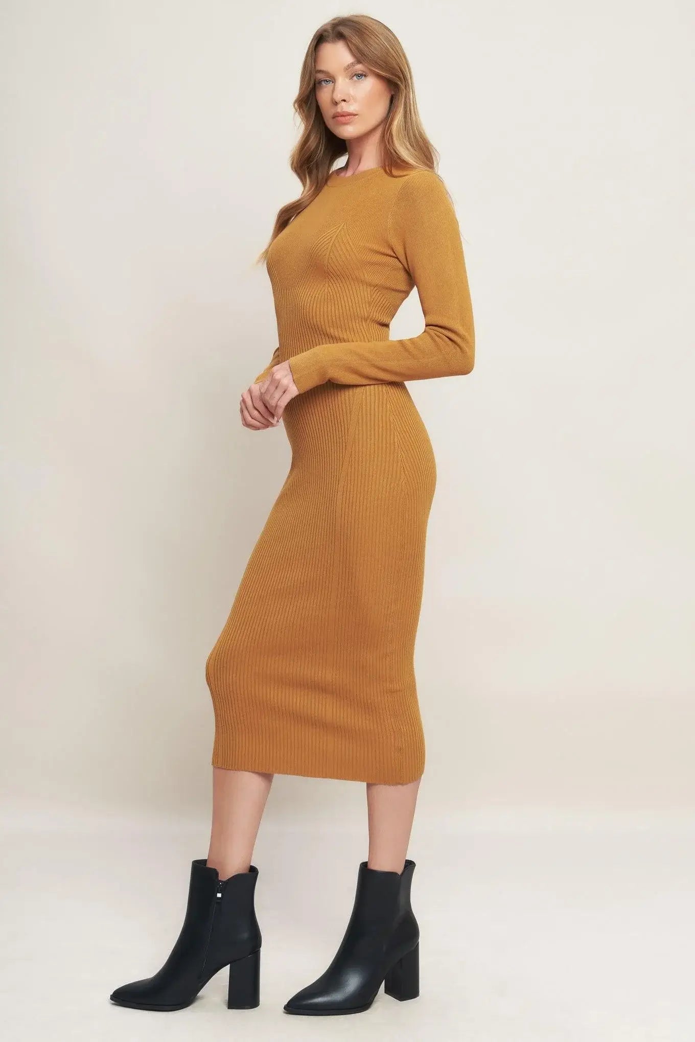 BE WITH YOU SWEATER MIDI DRESS - Flying Tomato - Flyclothing LLC