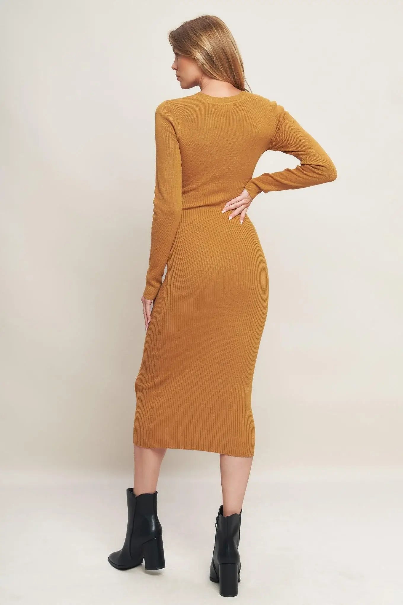 BE WITH YOU SWEATER MIDI DRESS - Flying Tomato - Flyclothing LLC