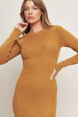 BE WITH YOU SWEATER MIDI DRESS - Flying Tomato - Flyclothing LLC