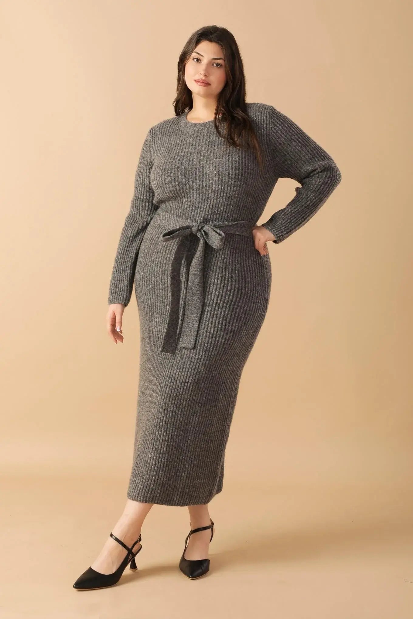 BE GOOD TO ME SWEATER MIDI DRESS - Flying Tomato - Flyclothing LLC