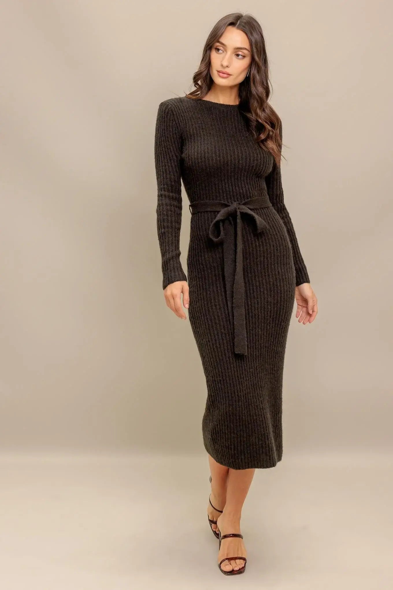 BE GOOD TO ME SWEATER MIDI DRESS - Flying Tomato - Flyclothing LLC