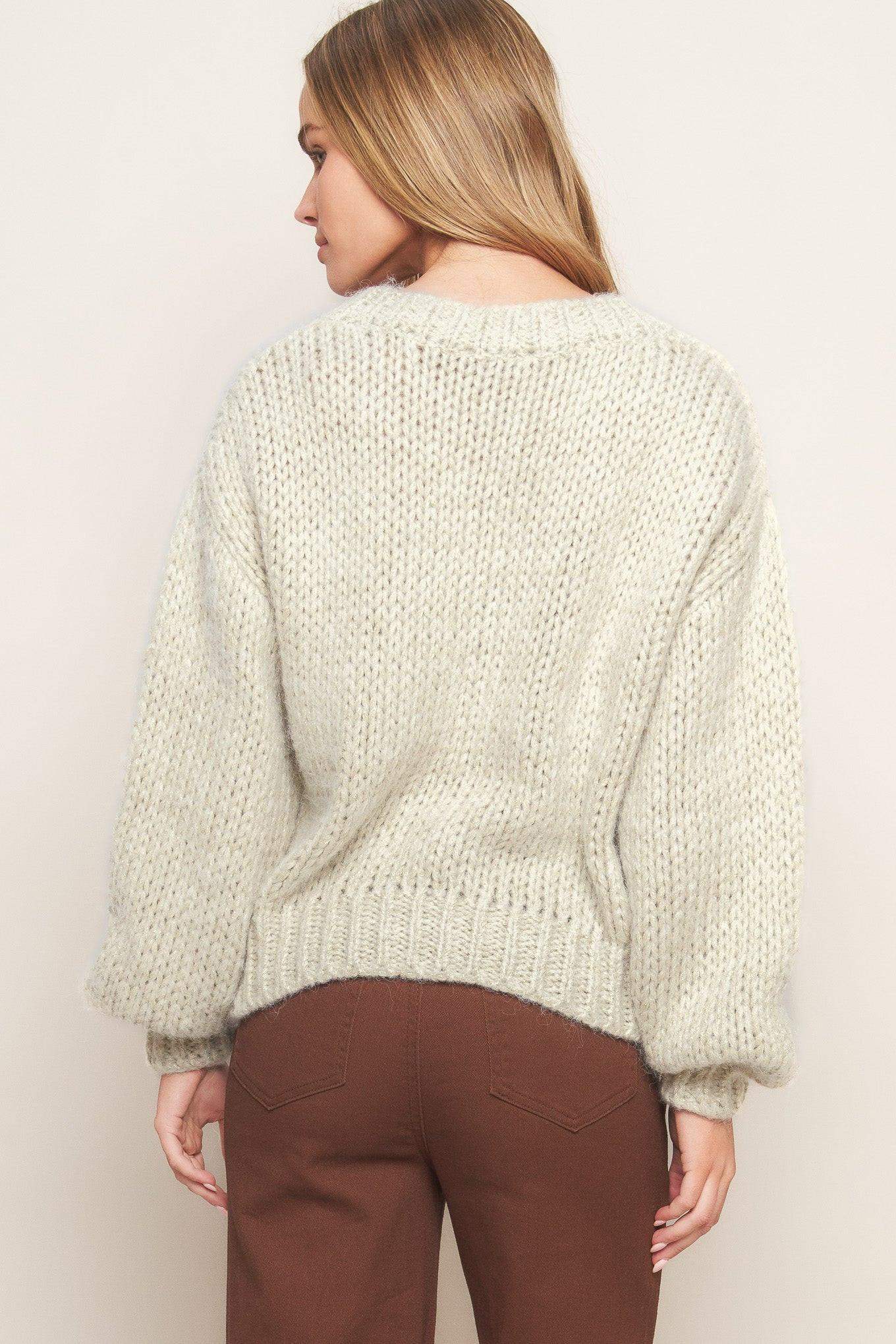 EARTHY TOUCH SWEATER KNIT TOP - Flying Tomato - Flyclothing LLC