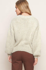 EARTHY TOUCH SWEATER KNIT TOP - Flying Tomato - Flyclothing LLC