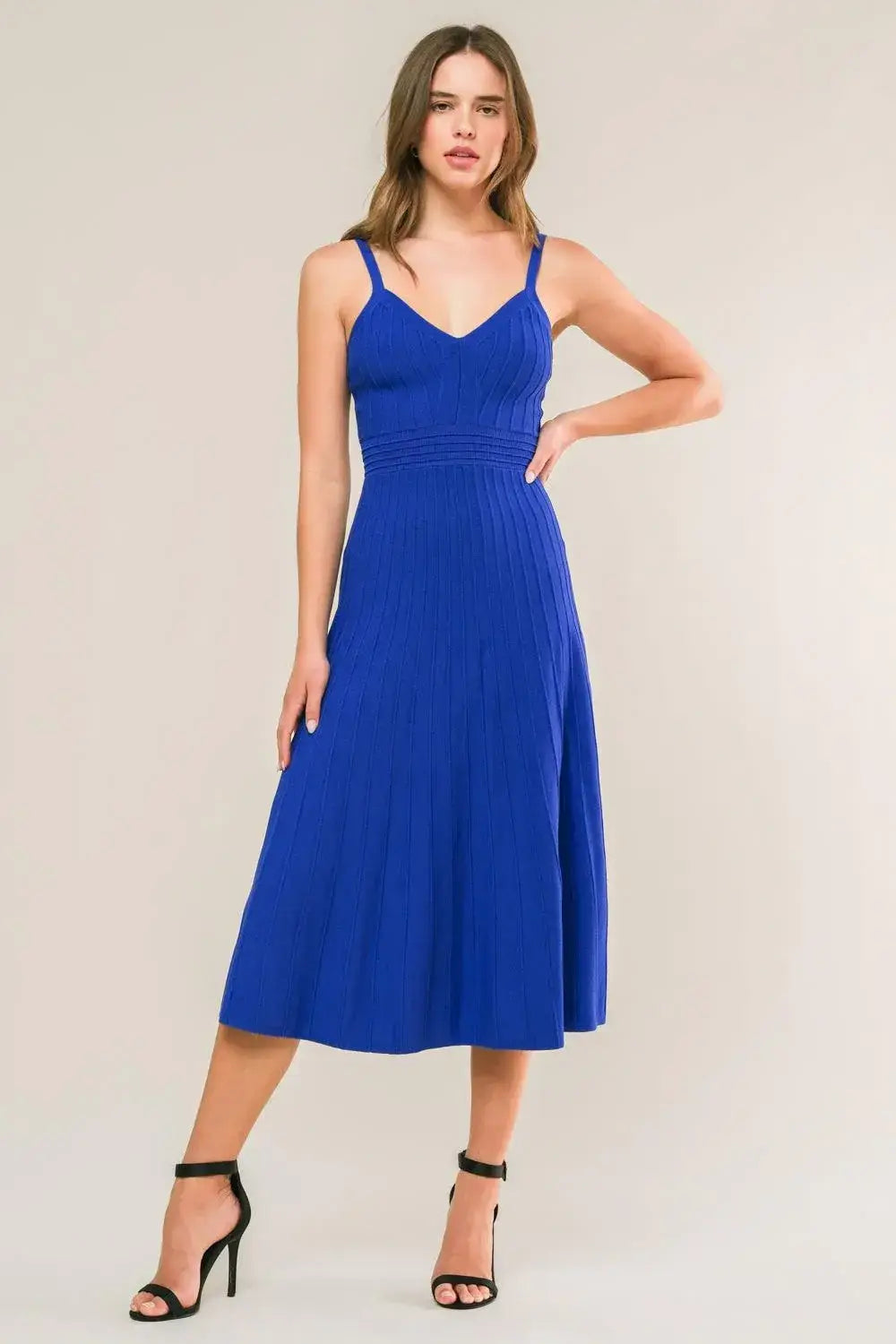 BREEZY WALKS KNIT MIDI DRESS - Flying Tomato - Flyclothing LLC