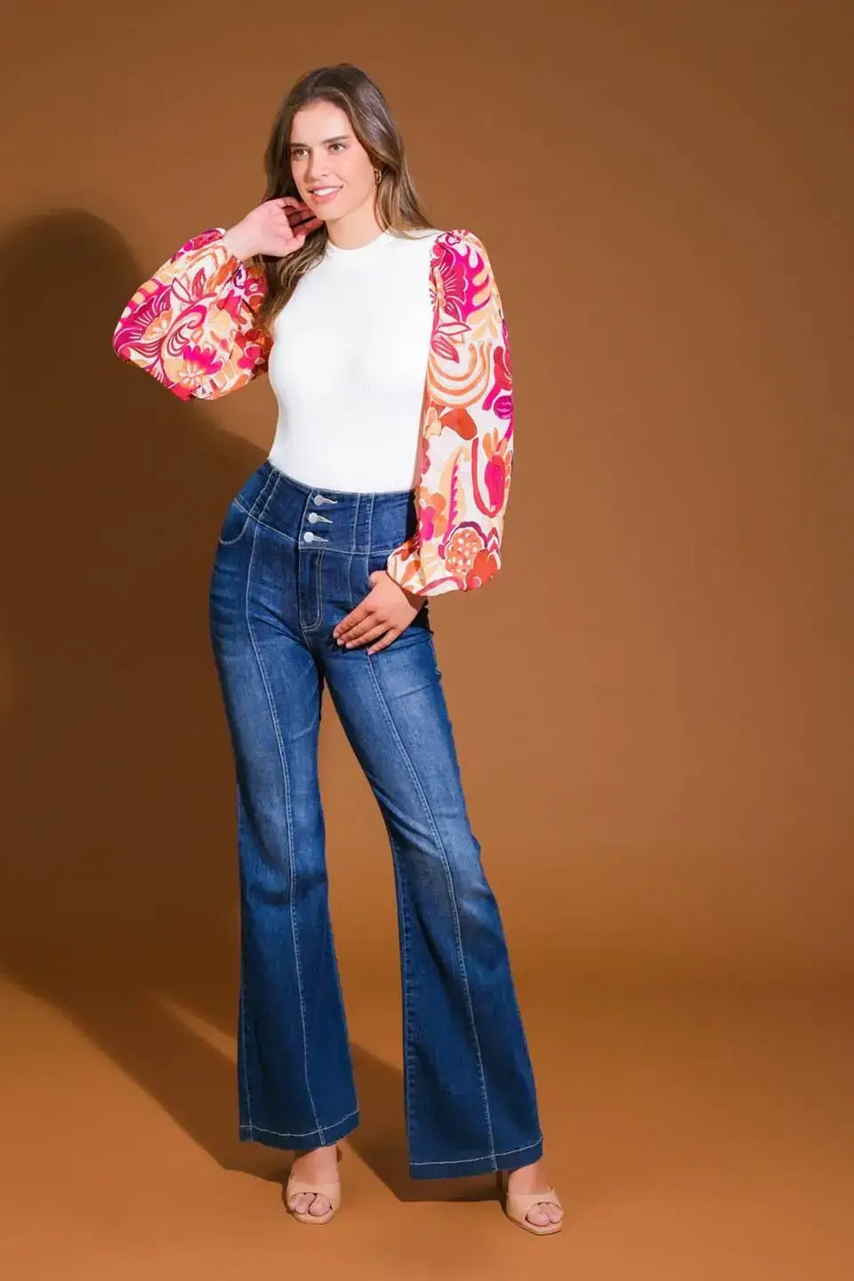 MAJESTIC FLOW SWEATER WOVEN TOP - Flying Tomato - Flyclothing LLC