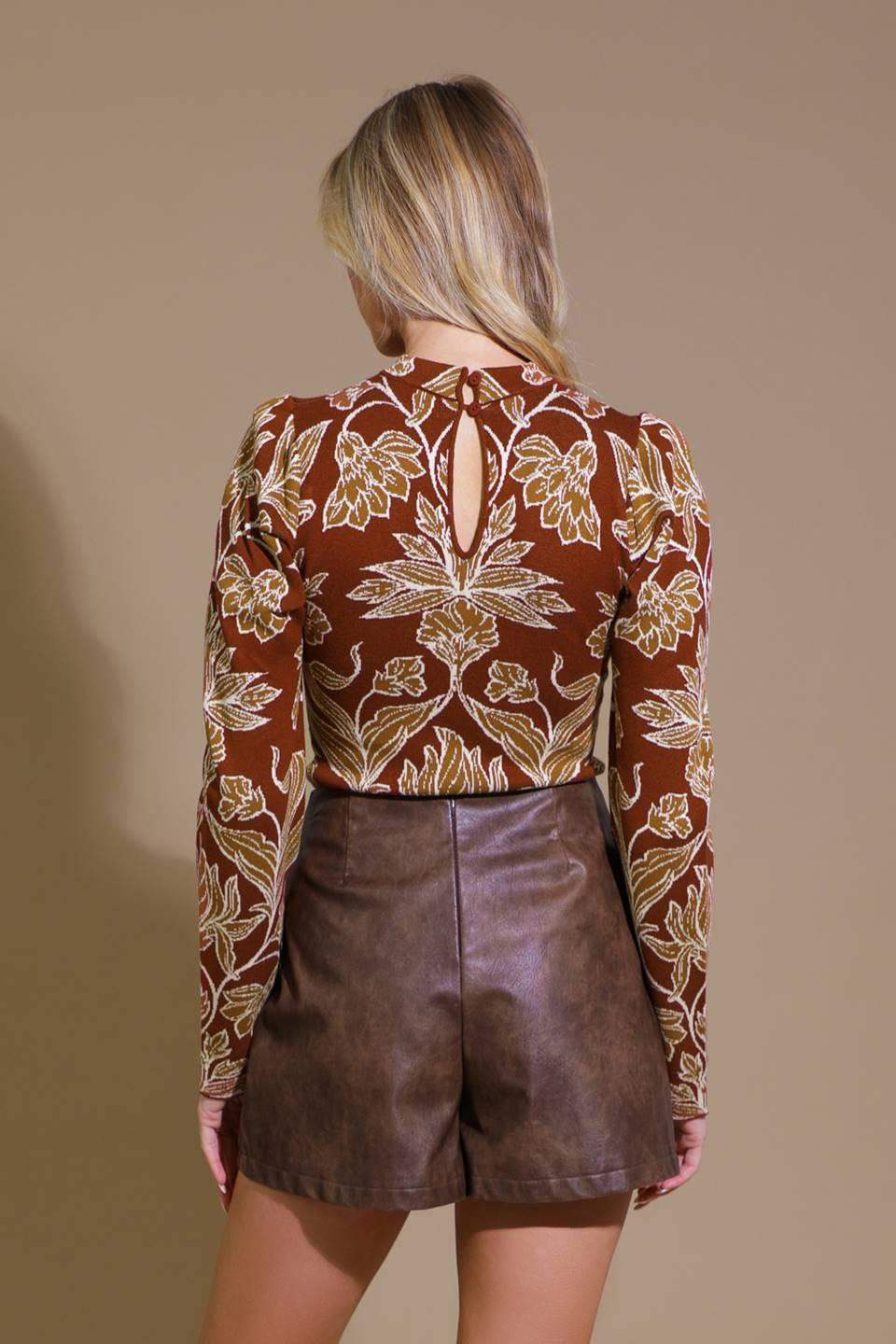WARM AFTERNOONS JACQUARD SWEATER TOP - Flying Tomato - Flyclothing LLC