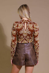 WARM AFTERNOONS JACQUARD SWEATER TOP - Flying Tomato - Flyclothing LLC