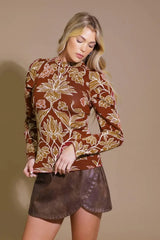 WARM AFTERNOONS JACQUARD SWEATER TOP - Flying Tomato - Flyclothing LLC