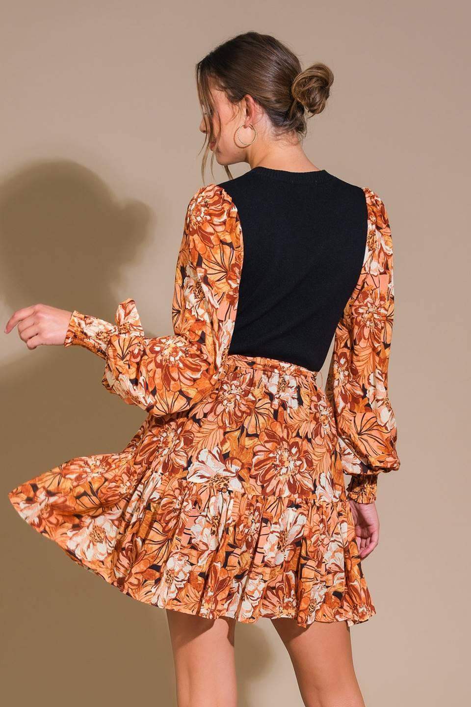 FLIRTY DREAMER SWEATER MINI DRESS - Flying Tomato - Flyclothing LLC