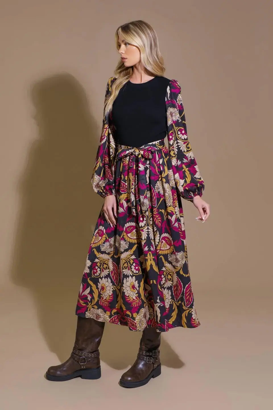 CRUSHING ON COZY WOVEN MIDI DRESS - Flying Tomato - Flyclothing LLC