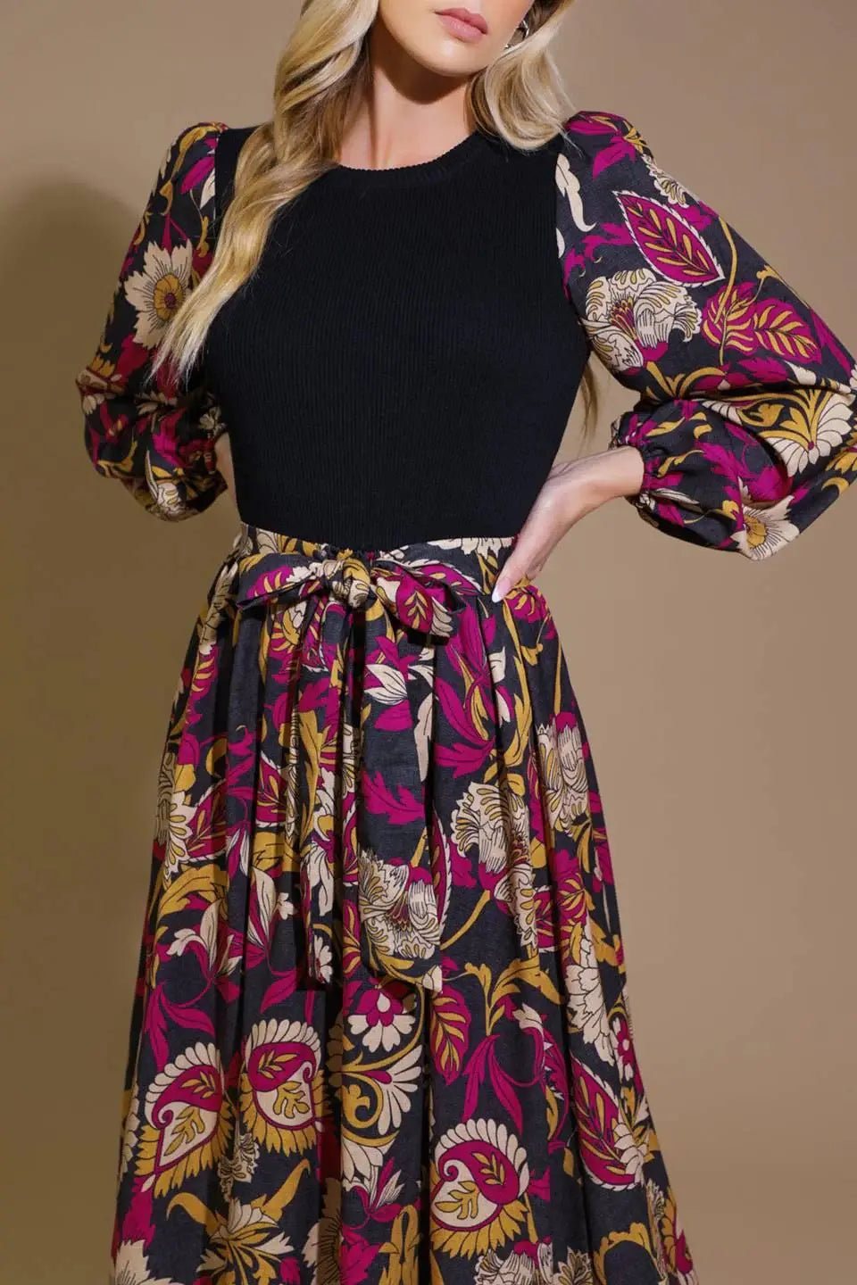CRUSHING ON COZY WOVEN MIDI DRESS - Flying Tomato - Flyclothing LLC