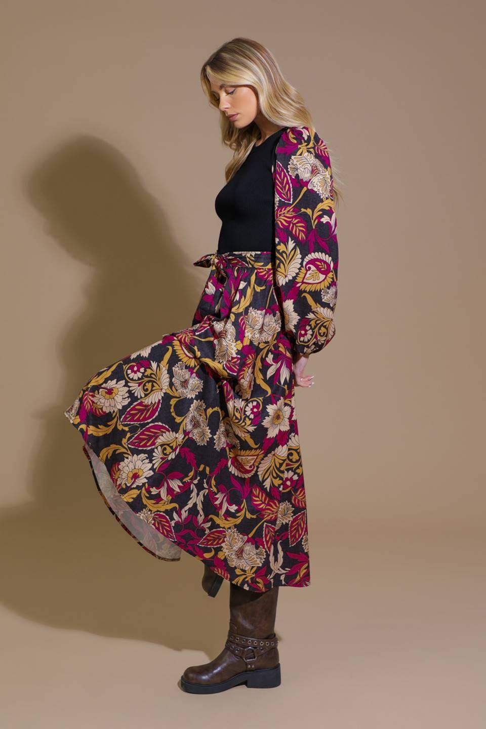 CRUSHING ON COZY WOVEN MIDI DRESS - Flying Tomato - Flyclothing LLC