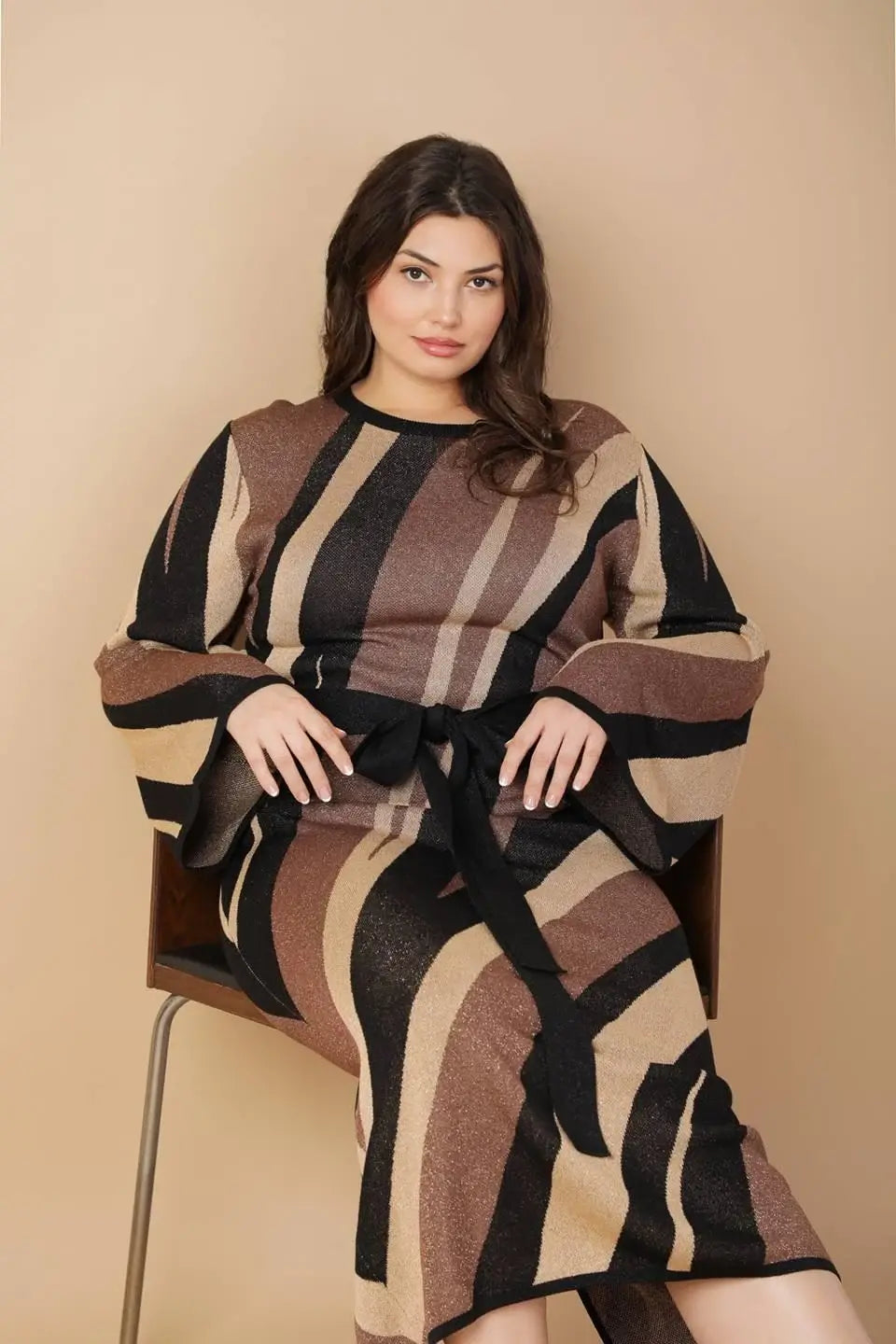 PUT ON A SMILE MIDI SWEATER DRESS - Flying Tomato - Flyclothing LLC