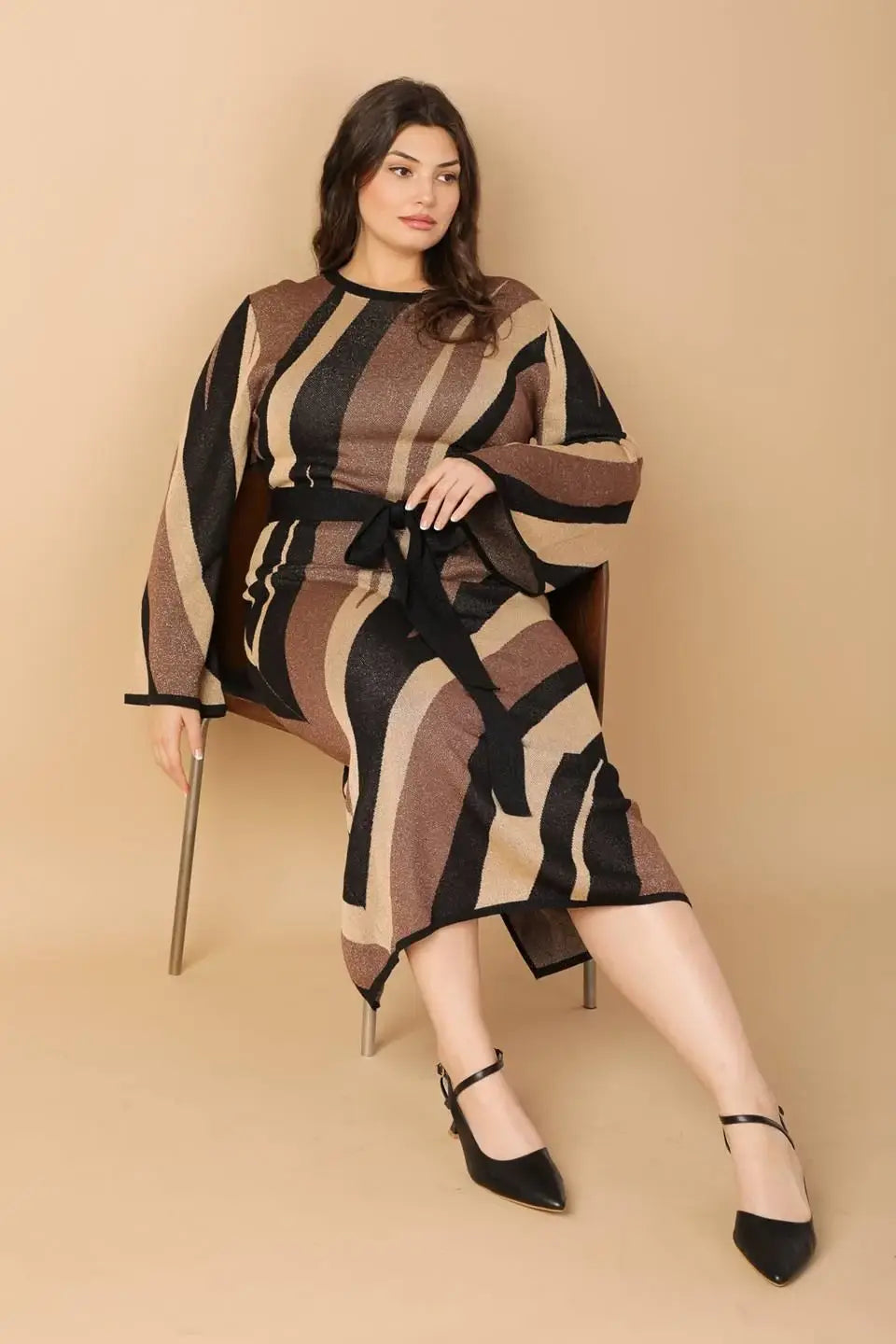 PUT ON A SMILE MIDI SWEATER DRESS - Flying Tomato - Flyclothing LLC