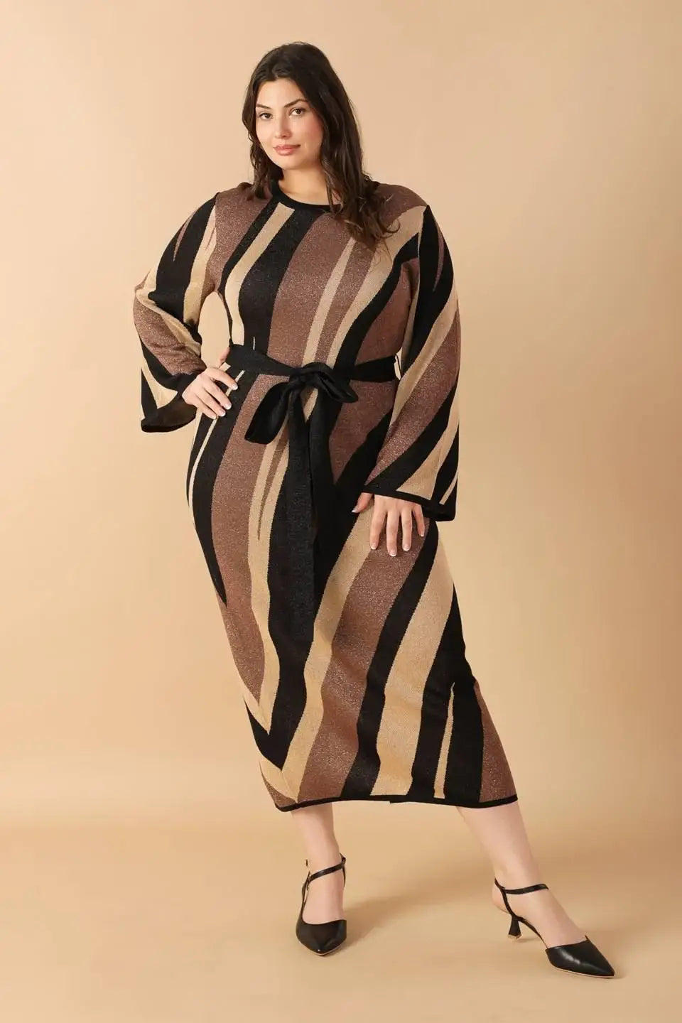 PUT ON A SMILE MIDI SWEATER DRESS - Flying Tomato - Flyclothing LLC