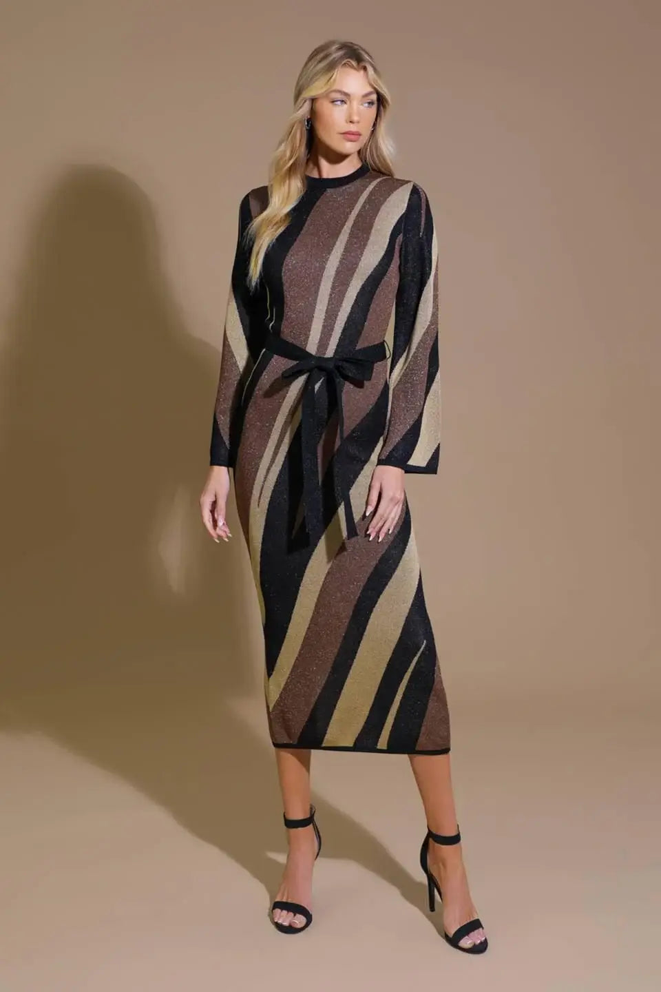 PUT ON A SMILE MIDI SWEATER DRESS - Flying Tomato - Flyclothing LLC