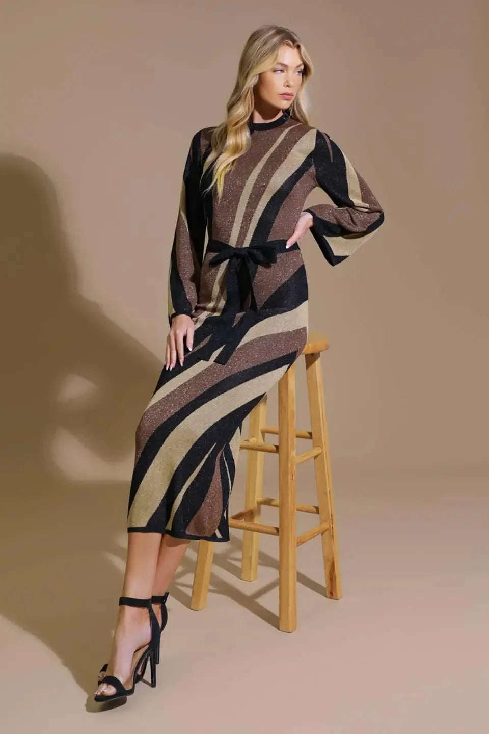PUT ON A SMILE MIDI SWEATER DRESS - Flying Tomato - Flyclothing LLC