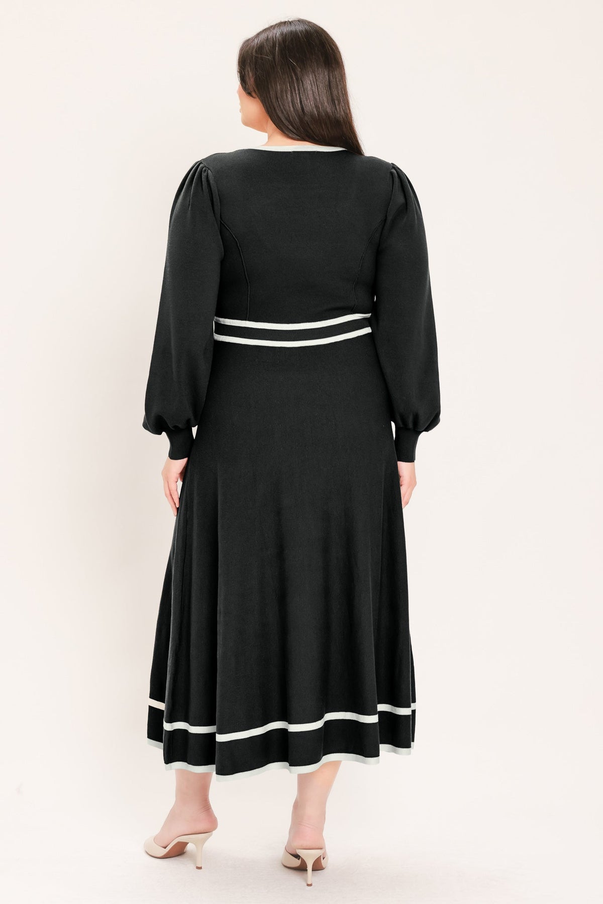 CEDAR LINE ELEGANCE SWEATER MIDI DRESS - Flying Tomato - Flyclothing LLC