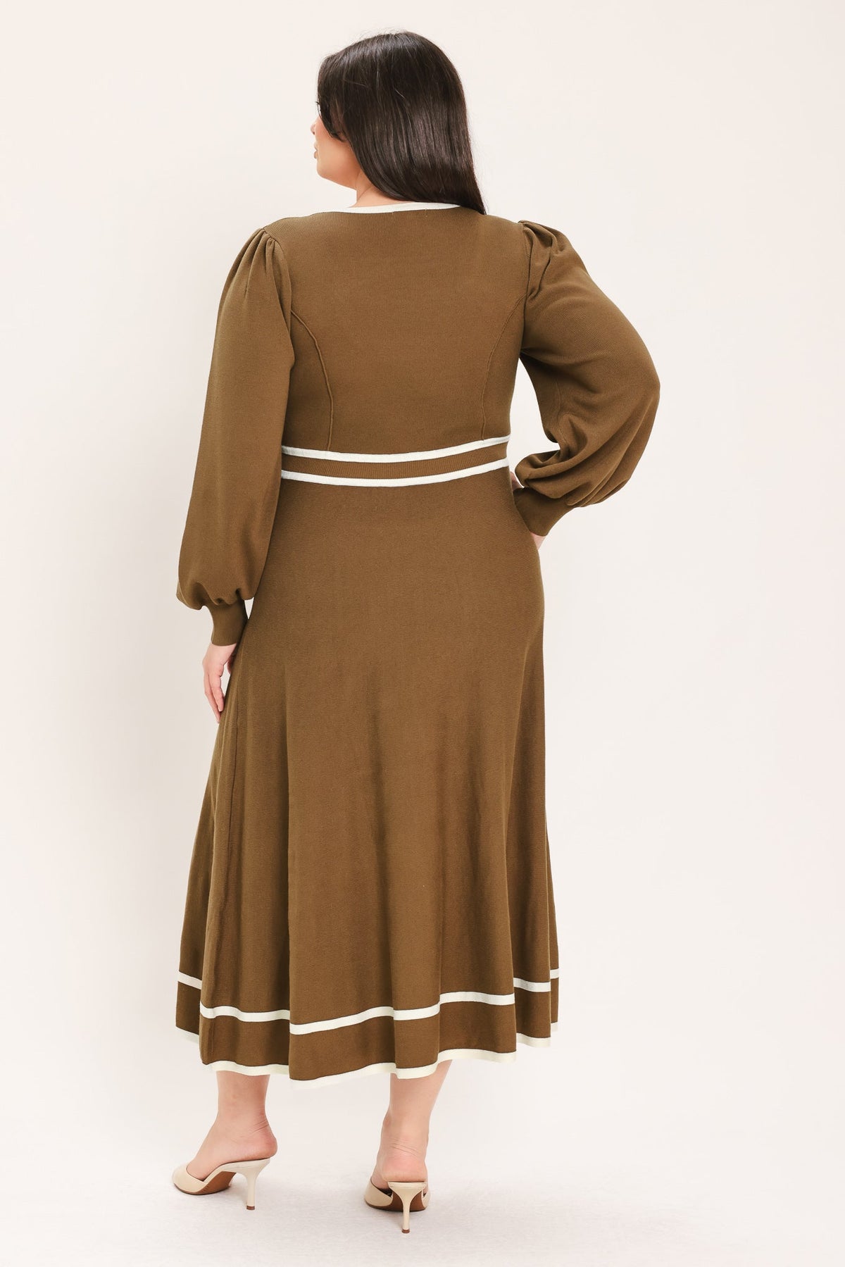 CEDAR LINE ELEGANCE SWEATER MIDI DRESS - Flying Tomato - Flyclothing LLC