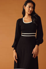 CEDAR LINE ELEGANCE SWEATER MIDI DRESS