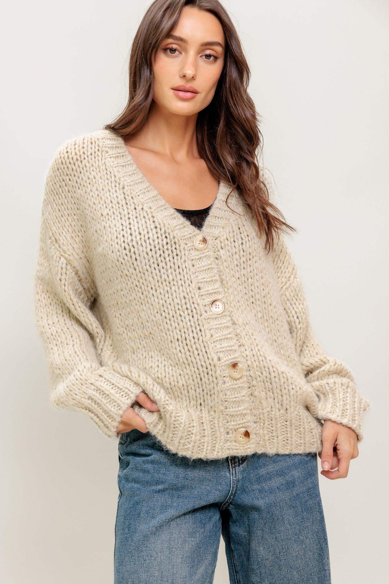 WEEKEND WARMTH SWEATER KNIT CARDIGAN - Flying Tomato - Flyclothing LLC