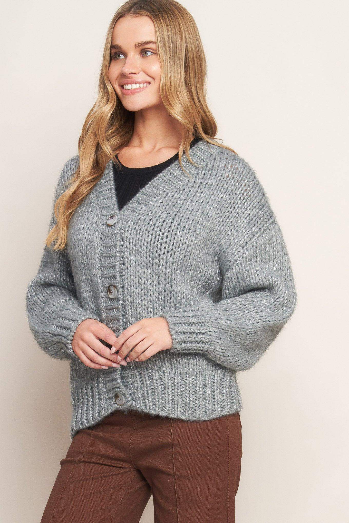 WEEKEND WARMTH SWEATER KNIT CARDIGAN - Flying Tomato - Flyclothing LLC