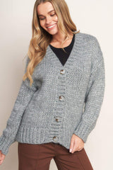 WEEKEND WARMTH SWEATER KNIT CARDIGAN - Flying Tomato - Flyclothing LLC