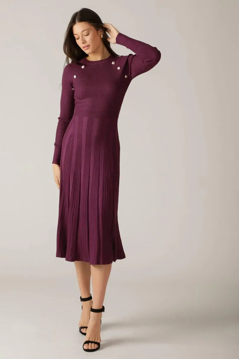 HIGH STANDARDS SWEATER MIDI DRESS - Flying Tomato - Flyclothing LLC