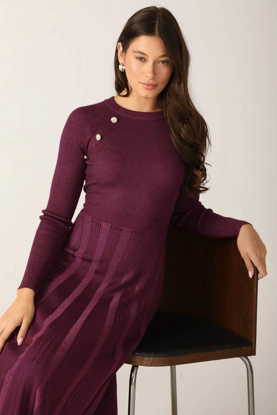 HIGH STANDARDS SWEATER MIDI DRESS - Flying Tomato - Flyclothing LLC