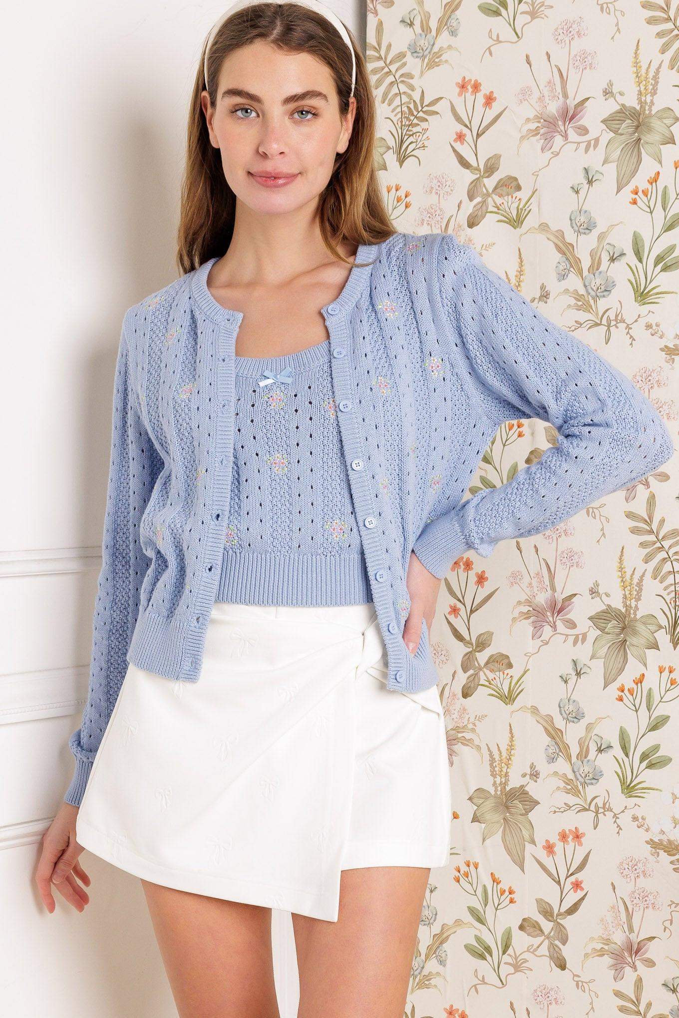 DAYS THAT FADE SWEATER AND CARDIGAN SET - Flying Tomato - Flyclothing LLC