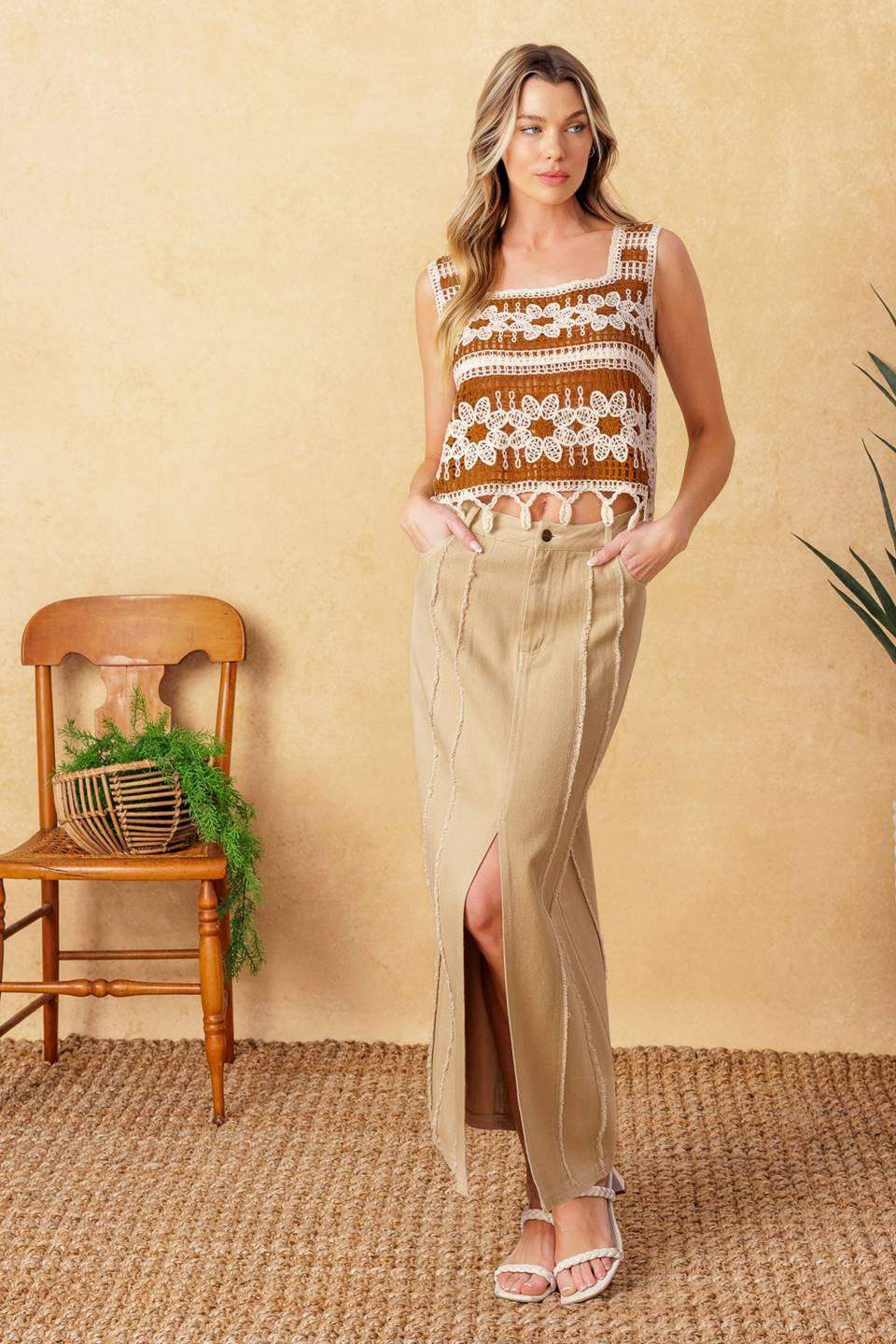 WISHFUL THINKING CROCHET TOP - Flying Tomato - Flyclothing LLC