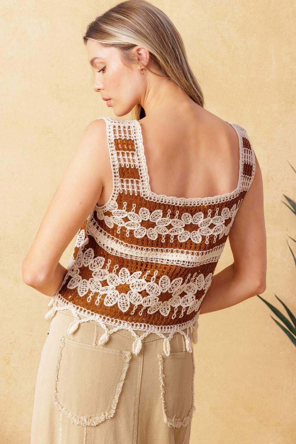 WISHFUL THINKING CROCHET TOP - Flying Tomato - Flyclothing LLC