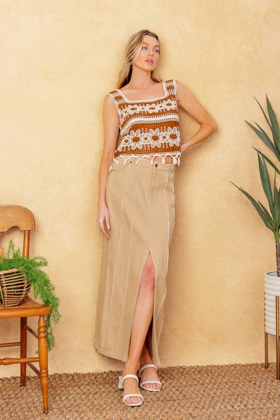WISHFUL THINKING CROCHET TOP - Flying Tomato - Flyclothing LLC