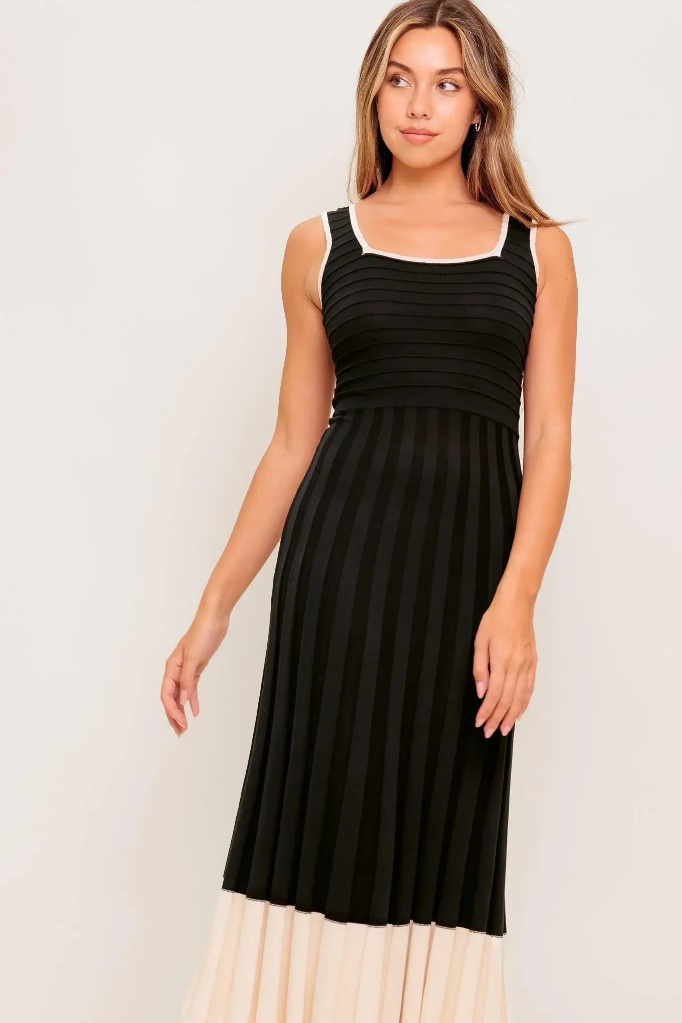 MODERN MUSE KNIT MIDI DRESS - Flying Tomato - Flyclothing LLC